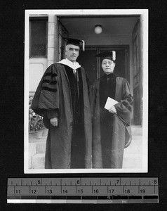 John Leighton Stuart with Wu Yi-Fang of Ginling College, Nanjing, Jiangsu, China, 1936