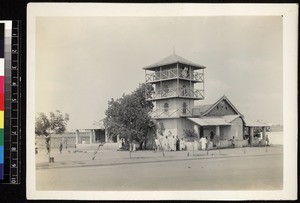 Men outside mosque, Accra, Ghana, 1926