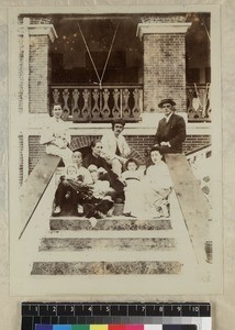 Mission doctor, family and staff, Yongchun, Fujian Province, ca. 1897