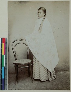 Young Hova woman wearing a lamba, Madagascar