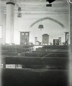 Interior of The Evangelical Church, Lamas, San Martin, Peru, ca. 1947