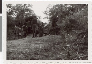 Smoothing the road, Ethiopia, 1952