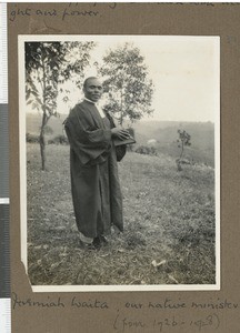 Rev. Jeremiah Waita, Chogoria, Kenya, ca.1927