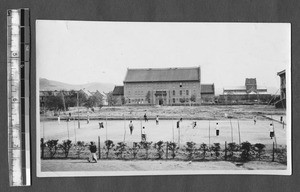 Doubles tennis matches, Jinan, Shandong, China, 1924