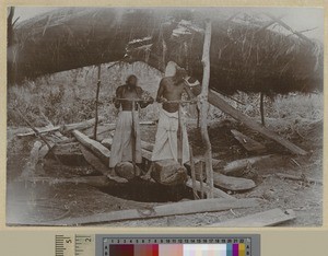 Carpenters at work, Livingstonia, Malawi, ca.1903