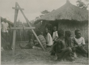 An open-air classroom in an auxiliary-school