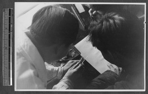 Lesson in dissection, Jinan, Shandong, China, 1941