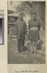 Two E.H.M. evangelists, Eastern Himalayas, 1921