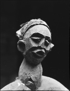 Face, detail of a chief's seat, in Bamete