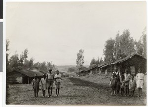 Children on the village road, Agaro, Ethiopia, 1938-06-04