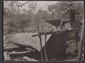 Sawing boards and beams by hand