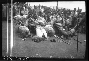 African men dancing, Elim, Limpopo, South Africa