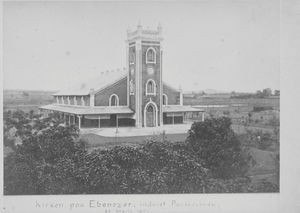 Santalistan/Santal Parganas, Nordindien. Ebenezer Kirke, Benagaria, indviet 1891