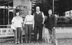 Taiwan Lutheran Church/TLC, Taipei 1988. From left to right: Susie Kramer, Ulla Christiansen, T