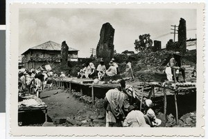 Market stands and ruins, Adis Abeba, Ethiopia, 1938-12-15