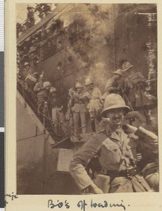 Disembarking, Dar es Salaam, Tanzania, 1918