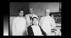 Three dentistry professors, Chengdu, Sichuan, China, ca.1946