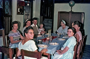 Aden missionaries summarized. From left Emmy Jorgensen, Martha Holst, Inge Tranholm-Mikkelsen