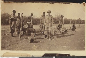 Lt. Coltart with porters, Dodoma, Tanzania, July-November 1917