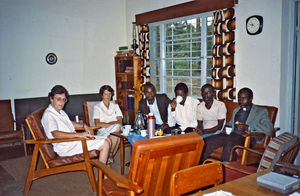 Danish missionaries in Tanzania. Inger Margrethe Pedersen and others