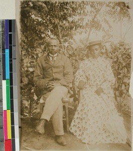 Estera Radafy and her husband, Antananarivo, Madagascar, ca.1898