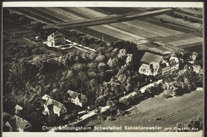 Christian Convalescent Home and Sulphur Baths Sebastiansweiler, seen from an aircraft