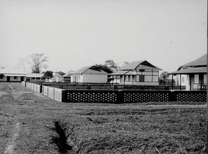 Grahampur Agricultural School, Assam, North India, founded 1966. The teacher accomodations with