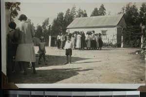 Christian women greets us with song, South Africa