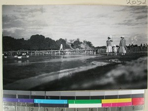 Bridge over the Manampanda river, Malaimbandy, Madagascar, 1933