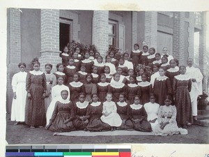 Students and teachers at the Girls' School Ivory Atsimo, Fianarantsoa, Madagascar, ca.1905