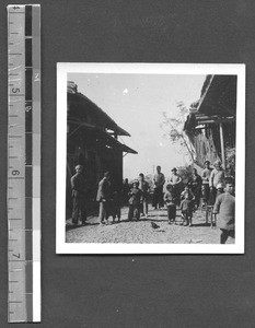 Main street of Hui Gie village, Fuzhou, Fujian, China, ca.1948