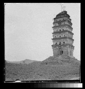 Legendary unfinished pagoda, Sichuan, China, ca.1900-1920