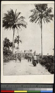 Walking near the mission, Congo, ca.1920-1940