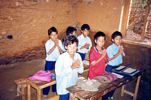 A typical Nepal primary goverment school classroom