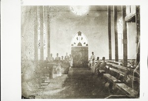 Inneres der Jubiläumskirche in Akropong. - Südwestliche Giebelseite