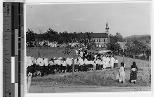 Corpus Christi procession, Saiho, Korea, 1937