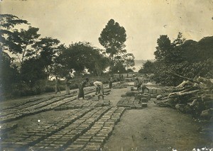 Brickyard, in Samkita, Gabon