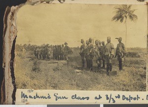 Machine gun training, Dar es Salaam, Tanzania, 1918