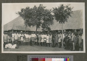 Church congregation, Malawi, 1927