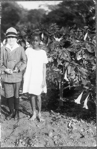 Arnold Blumer and his African friend, Engare Narok, Tanzania, 1927