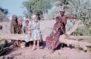 Esther Poulsen sent by DMS from 1958 - 1971 and stationed in Aden, Zingabar and Oman. Shown her