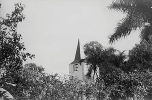 Assam, Nordindien. Mornai Kirke, opført 1926