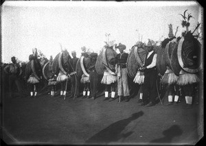 African boys wearing circumcision costumes, Shilouvane, South Africa, ca. 1901-1914