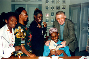 Tanzanian participants in Democracy course at Brenderup college. Visiting Danmission. The pictu