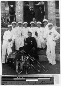 Father Ryang and his bandmen, Peng Yang, Korea, ca. 1920-1940