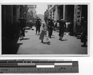 The main street at Luojing, China, 1935