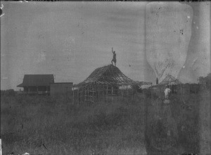 School under construction, Makulane, Mozambique, ca. 1901-1907