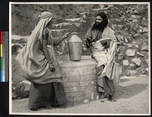 Theatrical performance of parable, India, ca.1919-1943