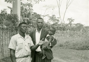 Emmanuel with his family, in Ebeigne, Gabon