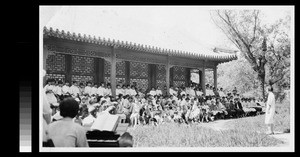 Closing service for Sunday School at Yenching University, Beijing, China, June 1931